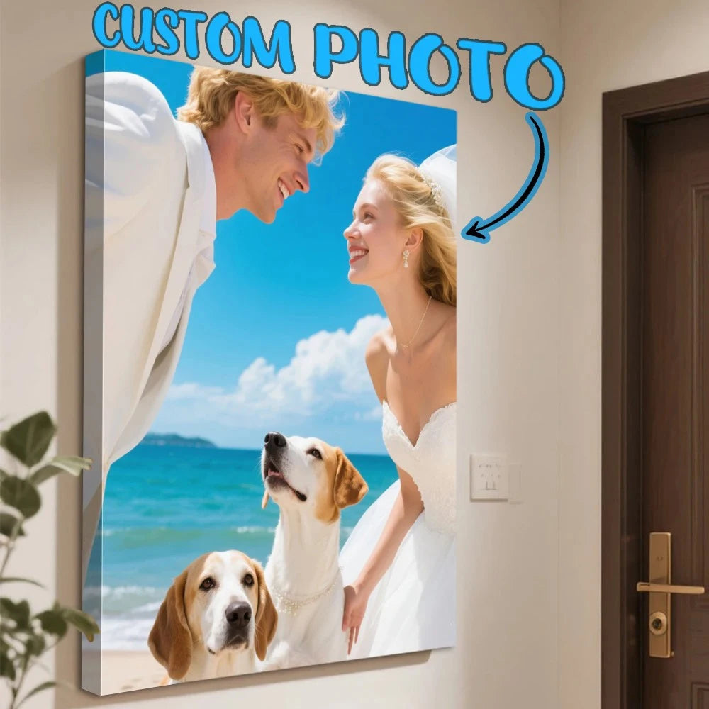 1pc Frameless Personalize Custom Photo Wedding Photos Nursery Wall Art Canvas Poster Prints Wall Pictures For Living Room Decor