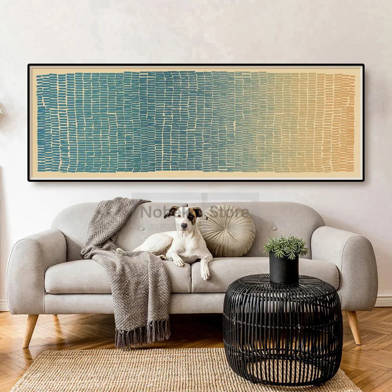 Abstract Panoramic Long Narrow Horizontal Poster Mid Century Modern Prints Canvas Painting Wall Art Pictures Home Room Decor